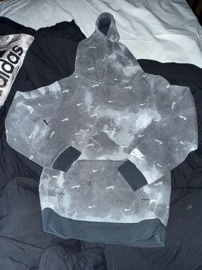 Nike Gray Hoodie with White Swoosh Accents